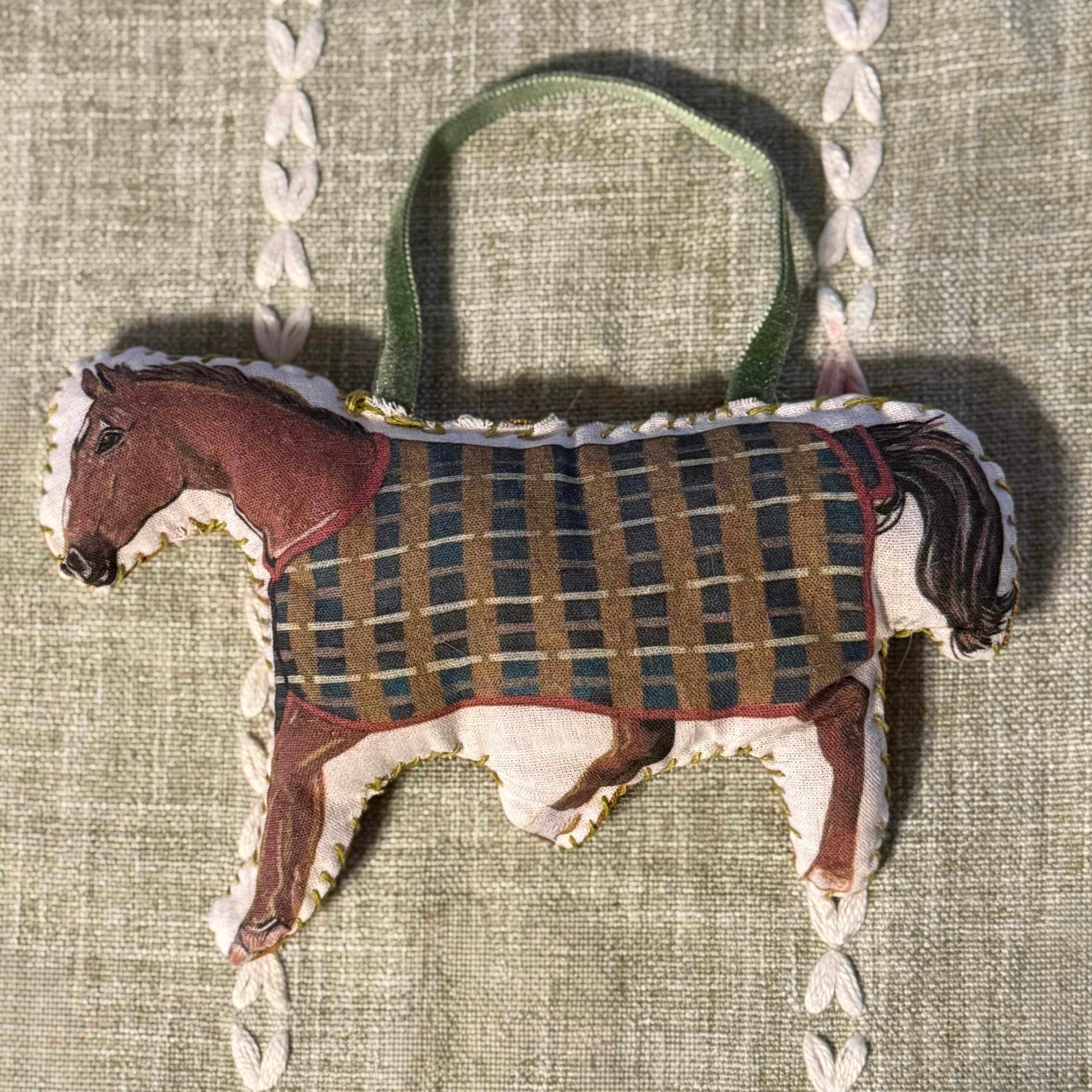 Horse Plaid Ornament