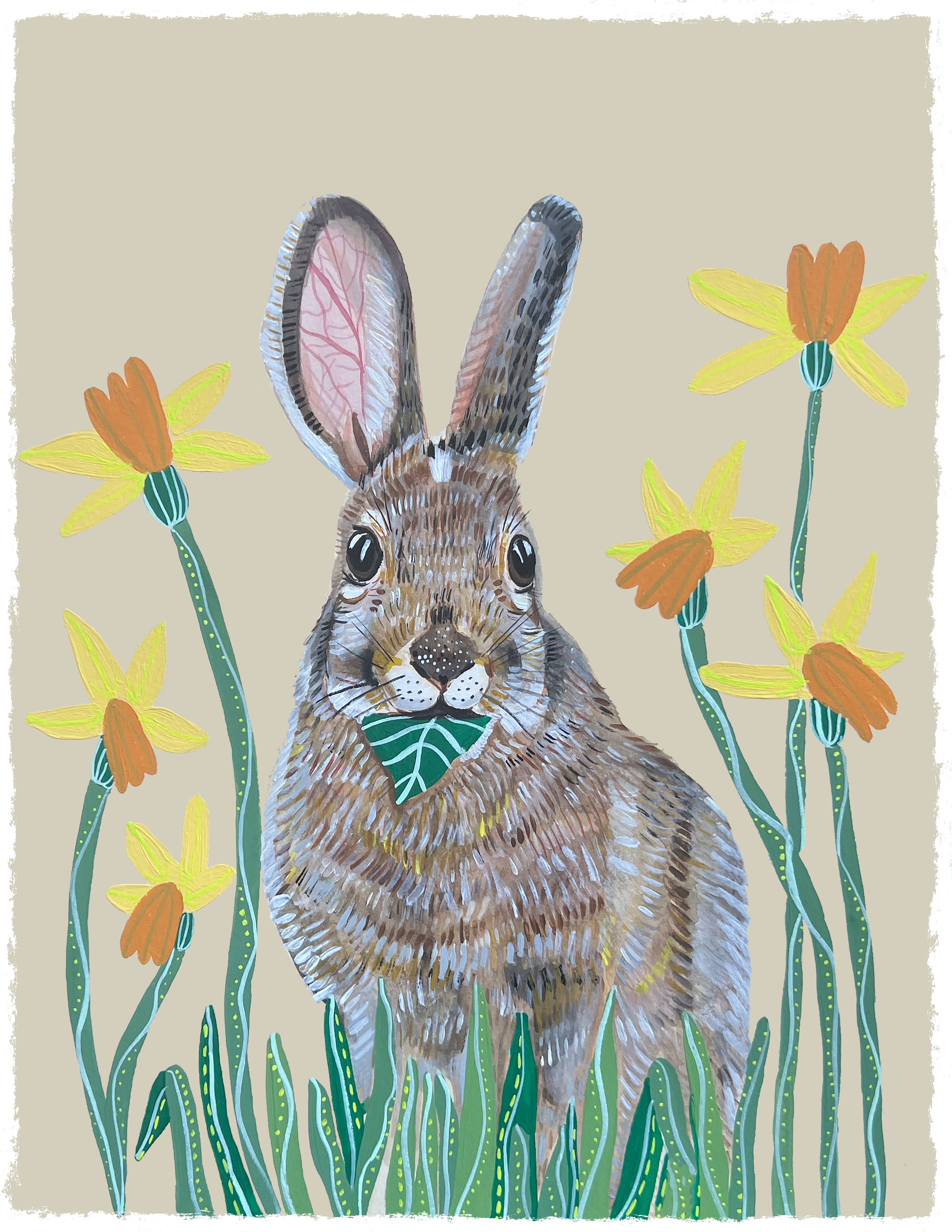 Bunny in Daffodils