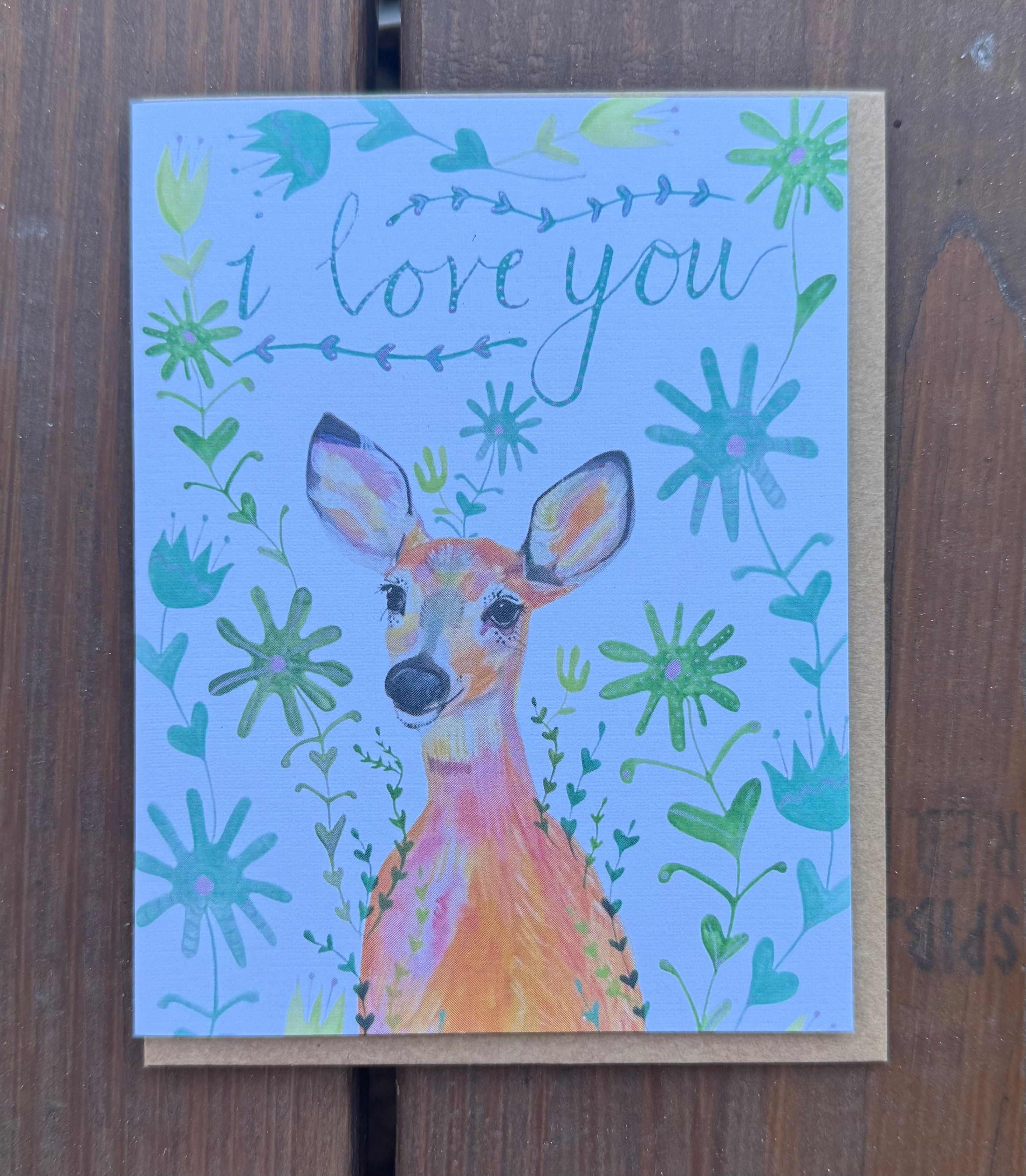Greeting Card: I love you deer