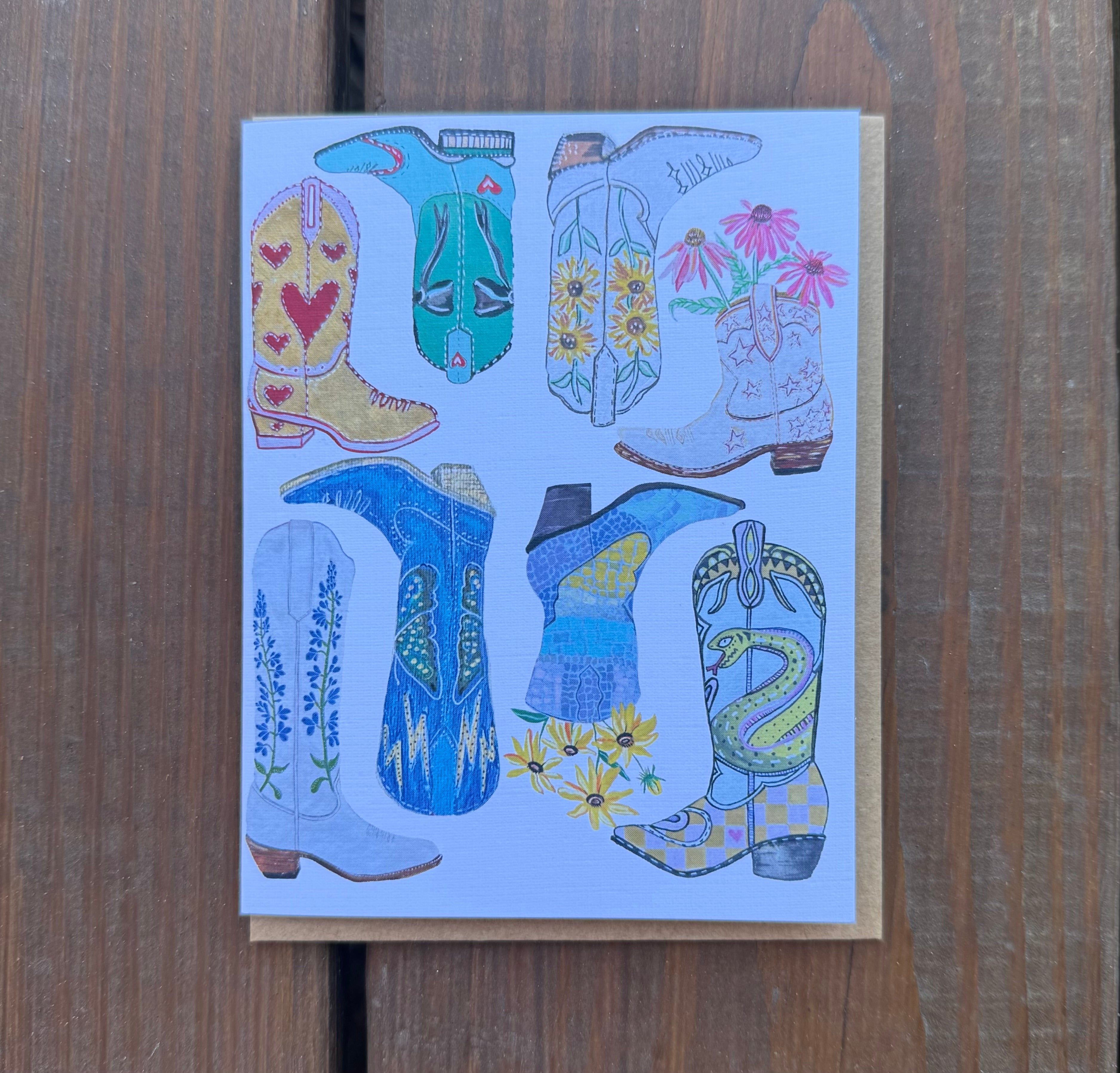 Greeting Card: Boots